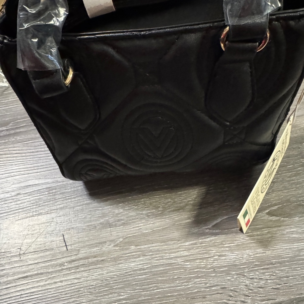 Valentino Orlandi Black Quilted Shoulder Bag